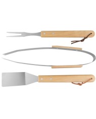 Sada náradia Strend Pro Grill, na grilovanie a opekanie, s drevenou rúčkou, 3-dielna