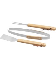 Sada náradia Strend Pro Grill, na grilovanie a opekanie, s drevenou rúčkou, 3-dielna