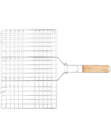 Opekač Strend Pro Grill, na mäso s drevenou rúčkou, 41x60x1,5 cm