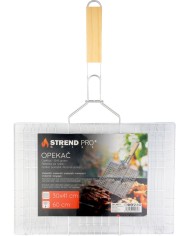 Opekač Strend Pro Grill, na mäso s drevenou rúčkou, 41x60x1,5 cm