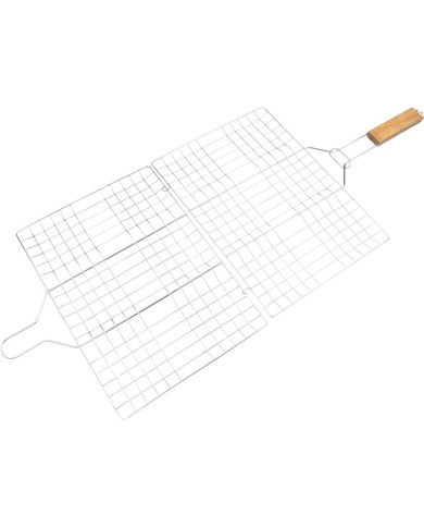 Opekač Strend Pro Grill, na mäso s drevenou rúčkou, 49x35x1,5 cm