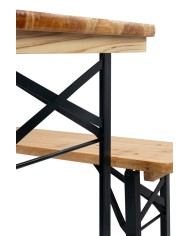 Set pivný DORTMUND Mini3, stôl 117x56x76,5 cm, 2x lavica 117x25x46,5 cm, drevo 27 mm