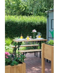 Set pivný DORTMUND Mini3, stôl 117x56x76,5 cm, 2x lavica 117x25x46,5 cm, drevo 27 mm