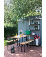 Set pivný DORTMUND Mini3, stôl 117x56x76,5 cm, 2x lavica 117x25x46,5 cm, drevo 27 mm