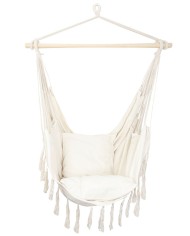 Kreslo GREKO, hojdacie, záhradné,závesné, prírodné, béžové, 150x120 cm