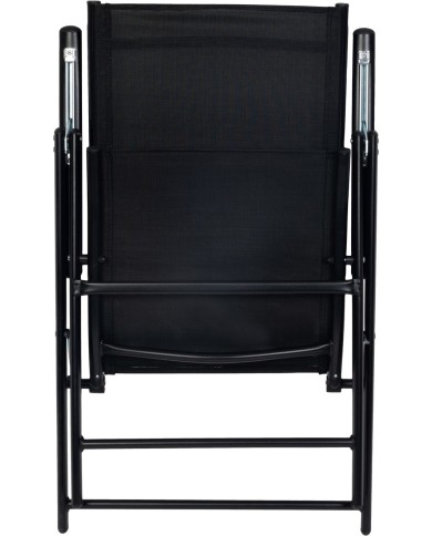 Stolička MININI ,čierna, záhradná, polohovateľná, 56x71x106 cm