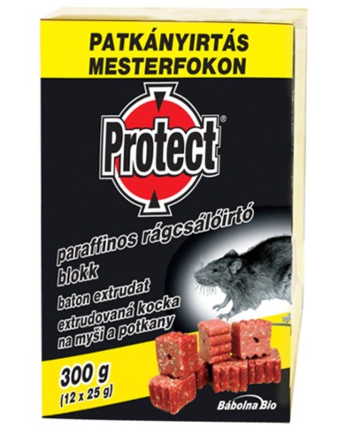 Návnada PROTECT, extrudovaná kocka, na myši a potkany, 12x25 g (300 g)