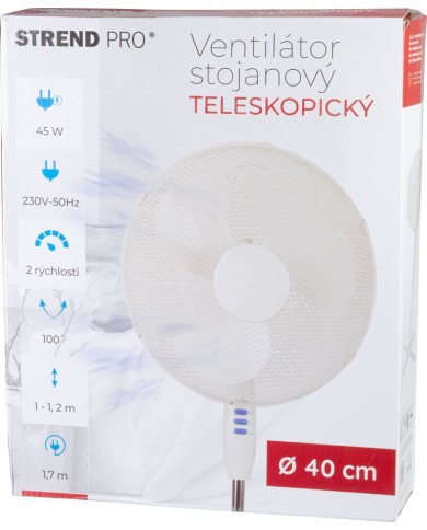 Ventilátor Strend Pro, stojanový, 40 cm, 45 W