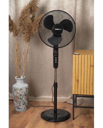 Ventilátor Strend Pro, stojanový, s diaľkovým ovládaním, 40 cm, 45 W