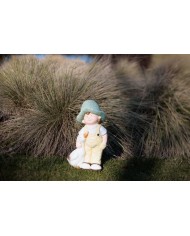 Dekorácia MagicHome, Chlapček s húskou, keramika, 15,5x25,5x44,5 cm