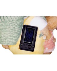 Dekorácia MagicHome, Zajačik s mláďatkom a vajíčkom, keramika, 17,8x25,5x39 cm