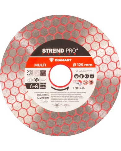 Kotúč Strend Pro Premium, 125 mm, hexagonal, diamantový, rezný, multi