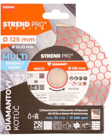 Kotúč Strend Pro Premium, 125 mm, hexagonal, diamantový, rezný, multi
