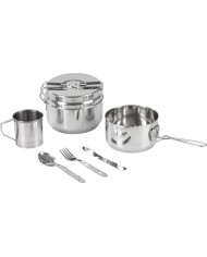 Set Strend Pro Grill, kempingová jedálenská súprava, nerez 13/15 cm