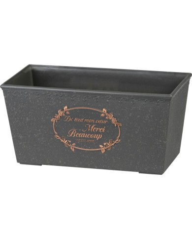 Kvetináč Strend Pro, farba čierna, 31x15x15 cm