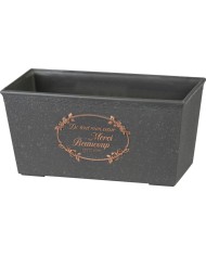 Kvetináč Strend Pro, farba čierna, 31x15x15 cm