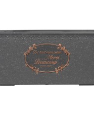 Kvetináč Strend Pro, farba čierna, 31x15x15 cm