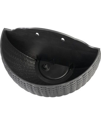 Kvetináč Strend Pro, s dvoma háčikmi, farba čierna, 26x14x20 cm