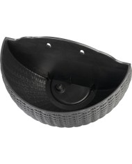 Kvetináč Strend Pro, s dvoma háčikmi, farba čierna, 26x14x20 cm