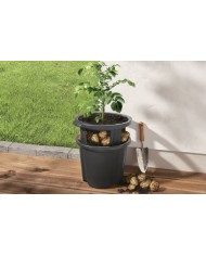 Kvetináč na zemiaky Strend Pro, farba čierna, 35x28 cm