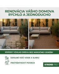 Sada terasových dosiek s WPC efektom dreva, palubovka, PP, 31x31x2, plast, farba hnedá a sivá, bal. 9ks