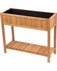 Záhon Strend Pro Garden, 89x33x76 cm, so spodnou policou, drevo, vyvýšený, s nohami