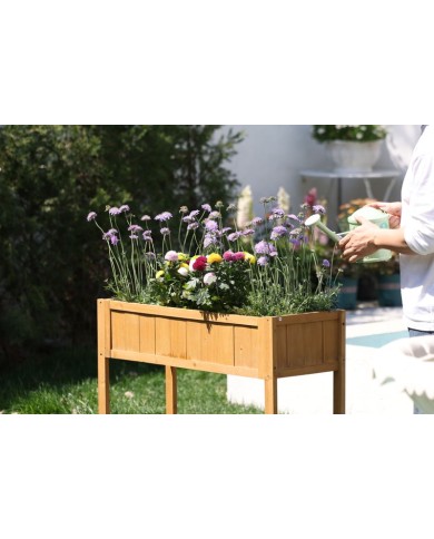 Záhon Strend Pro Garden, 89x33x76 cm, so spodnou policou, drevo, vyvýšený, s nohami