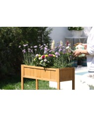 Záhon Strend Pro Garden, 89x33x76 cm, so spodnou policou, drevo, vyvýšený, s nohami