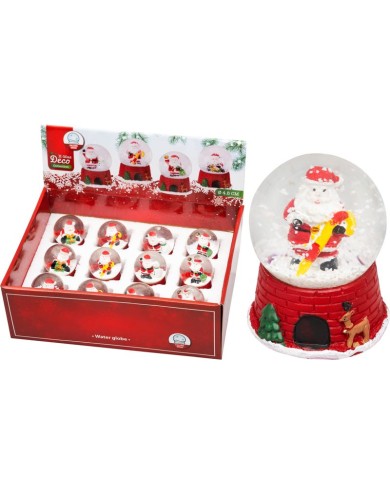 Snežítko Santa a snehuliak, 5,5x5,5x8 cm