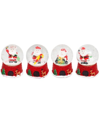 Snežítko Santa a snehuliak, 5,5x5,5x8 cm