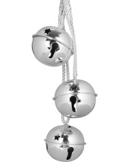 Dekorácia Zvončeky na dvere, strieborné, 14x14x46 cm