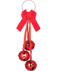 Dekorácia Zvončeky na dvere, červené, 14x14x46 cm