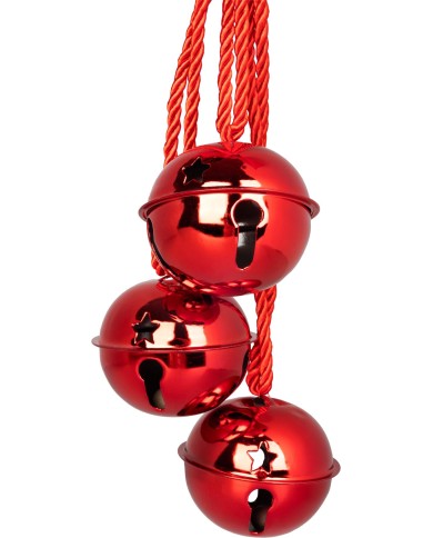 Dekorácia Zvončeky na dvere, červené, 14x14x46 cm