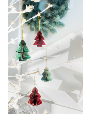 Dekorácia na stromček, stromček, 8 cm, mix farieb