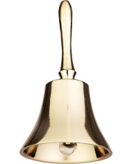 Dekorácia zvonček 5,5x11 cm kov zlatý mix