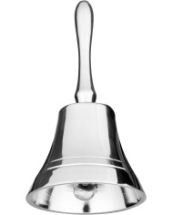 Dekorácia zvonček 5,5x11 cm kov strieborný mix