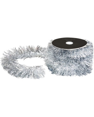 Girlanda, 9cm x 10m, strieborná