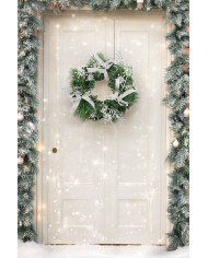 Veniec MagicHome Vianoce, prírodný, s mašľami, 35 cm