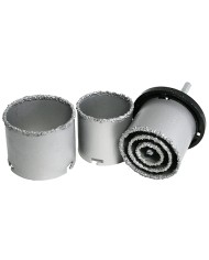 Sada vyrezávačov s unášačom HT01-4001, 33-53-67-73-83 mm, diamantové korunky