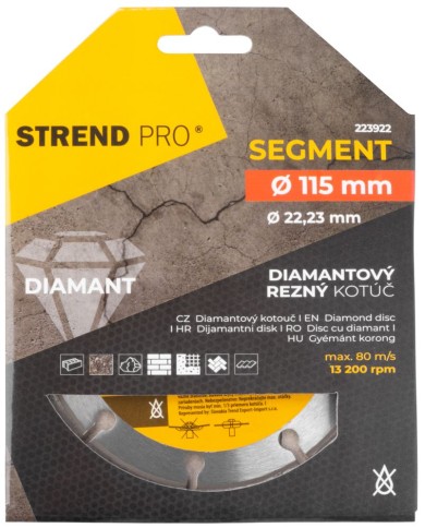 Kotúč Strend Pro 521A, 115 mm, diamantový, segment