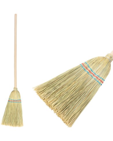 Metla MagicHome, na koberce, ciroková, stredná, 3x šitá, násada 65 cm