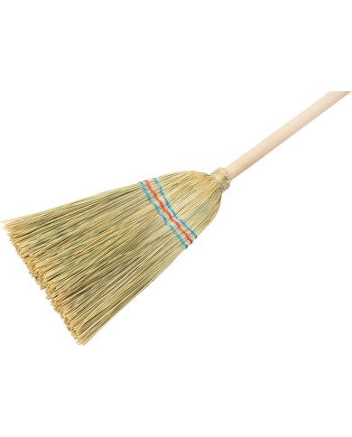 Metla MagicHome, na koberce, ciroková, stredná, 3x šitá, násada 65 cm