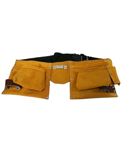 Puzdro na náradie HR68202 kožené, na opasok, 2 vrecká