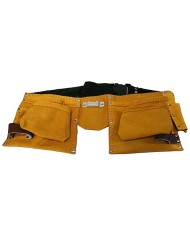 Puzdro na náradie HR68202 kožené, na opasok, 2 vrecká