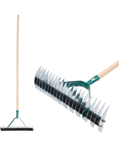 Hrable na trávnik Strend Pro R151.WH, 11/21 zubé, prevzdušňovacie na burinu, vertikutačné, drevená násada