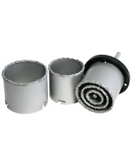 Sada vyrezávačov s unášačom HT01-4001, 33-53-67-73-83 mm, diamantové korunky