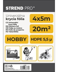 Fólia krycia Strend Pro Hobby, maliarska, 4x5 m, 6µ, zakrývacia