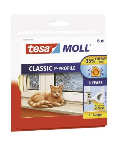 Tesnenie tesa profil P, biele, L-6 m