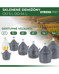 Demižón Strend Pro Cada Inco, 5 lit. sklenený, demižón na víno a pálenku, plastový kryt