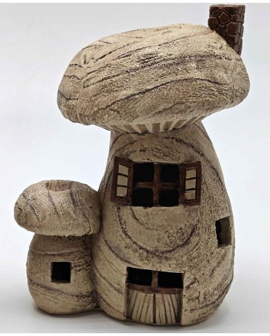 Dekorácia domček hríb LED 15x12x21 cm poly